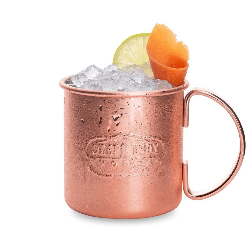 Deep Eddy Vodka Copper Moscow Mule Mugs Set of 2 Rose Gold Finish